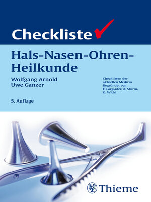 cover image of Checkliste Hals-Nasen-Ohren-Heilkunde